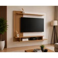 QUEIMA DE ESTOQUE! Painel Itália TVs de 43 Até 55 Polegadas Ripado 3D Moderno Rack Suspenso Sala Quarto Home Theater