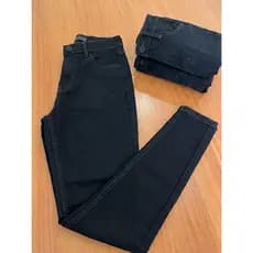 Calça  Preto Jeans Skinny Feminina Cintura Alta Premium