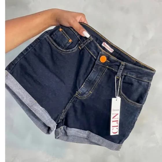Shorts Curto e Saia Jeans  Coleção Jeans