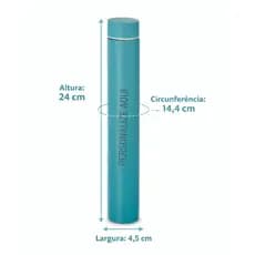 Garrafa fina Térmica Inox 275 ml personalizada laser com tampa rosqueável colorida ideal para bolsa