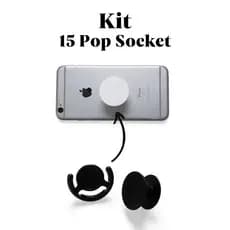 Kit 15 Pop Socket Suporte prático para celular com encaixe para dedos