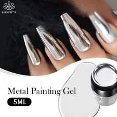 BORN PRETTY Super Brilhante Gel Unhas De Pintura Metálico Polimento Ouro Prata Espelho De Unhas Linhas Francesas 5ML