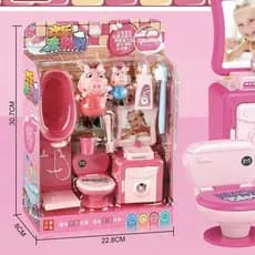 Piggy Peppa Cena de cozinha Brinquedo Cena Brinquedo Diversão infantil Casa de brincar Brinquedo infantil Simulação Conj