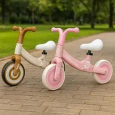 Bicicleta de Equilíbrio Infantil Bicicleta Sem Pedal Rosa Menina Assento Ajustável Bike Retrô