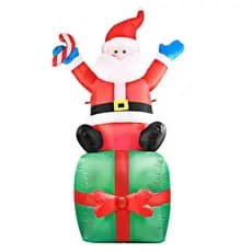Papai Noel Inflavel Iluminado 190cm Grande Natal Decoração Bivolt