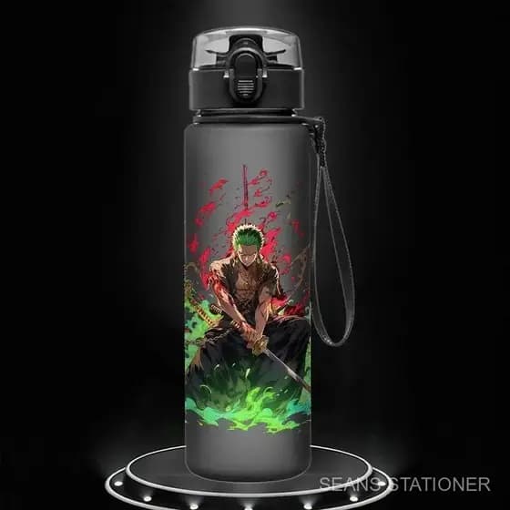 Copo Super Burn Flame Zoro, Design One Piece, Pode Manter Frio, Adequado para Crianças, Copo com Canudo, Adequado para E