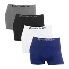 Kit 4 Cuecas Algodão Sem Costura Box Boxer Masculina Confortável Reebok