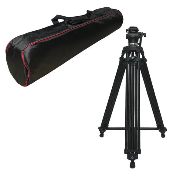 Tripé Profissional Vídeo Com Cabeça Hidráulica Para 6kg Top