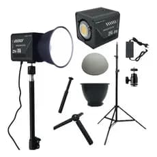 Iluminador Cob Zn-80 Bicolor C/ Tripé 2m E Ball 360° S