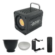 Iluminador Led Cob Cb-80s 80w Bicolor C/ Controle E Fx