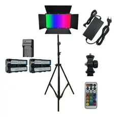 Painel Led 50w Soleste U800 Rgb+tripé+2bateriasf570+carreg1