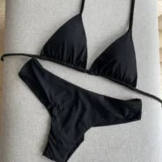 Biquíni feminino asa delta calcinha fio duplo bojo removível cortininha marquinha praia piscina verão