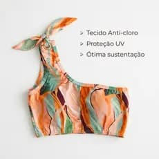 Cropped Biquini plussize Avulso Ombro Só Bojo Removível sustentacao Praia Piscina Verão