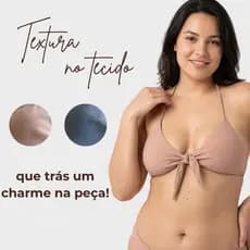 Biquini feminino Asa Delta Fio Duplo Busto  bojo Amarração em Nó Frontal sustentaçao