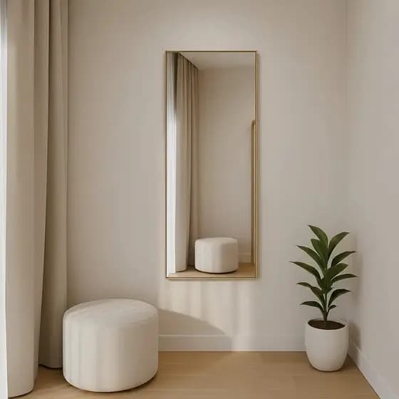 Espelho de Corpo Inteiro 110 cm x 30cm Decoração Sala Loja Provador Closet Casa Banheiro Lavabo