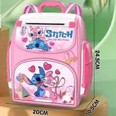 Mochila Cofre De Dinheiro Stitch Em Formato de Mochila Com Senha Brinquedo Criança