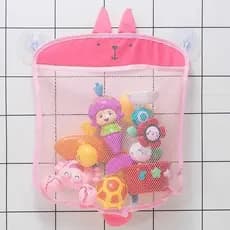 Organizador de brinquedos saco organizador de banho para escorrer água de brinquedos de tecido