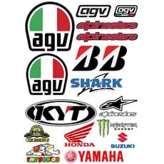 Adesivos DTF UV AGV Kyt 46 para motos capacetes etc.. em alto relevo