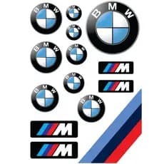 Adesivos DTF UV BMW para motos capacetes etc.. em alto relevo
