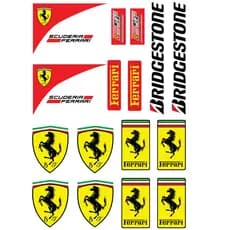 Adesivos DTF UV Ferrari para motos capacetes etc.. em alto relevo