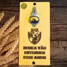 Abridor de Garrafa Magnético Personalizado Vasco | Com Imã | Cerveja | Automático | Parede | Home De