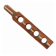 Régua de Shot em Madeira Teca | 40x6,5x2 cm | Suporte para 4 copos doses | Presente Diferente | Pais