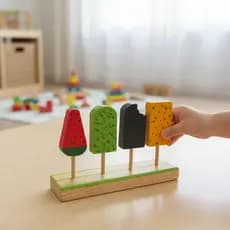 Picolé de Madeira | Brinquedo Infantil | Kit Educativo e Lúdico | Decoração | Comidinhas |  Sorvetes