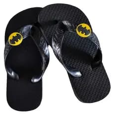 Chinelo Baby e Infantil Preto do Batman Desenho Menino Juvenil Masculino