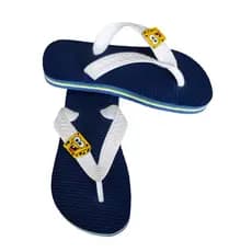 Chinelo Infantil Tradicional Bob Esponja Azul Tira Branca Desenho Filme Baby Juvenil Menino