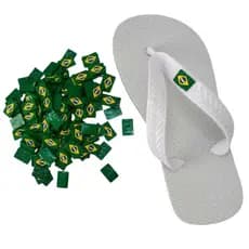 Bandeirinhas do Brasil PVC Para Chinelos e Sandálias Moda e Confecção