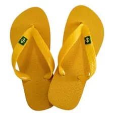 Chinelo Infantil Do Brasil Amarelo Juvenil Menino Menina De Dedo