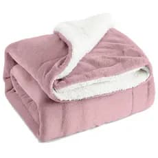 Manta Cobertor Coberdrom de Bebe Dupla Face Lã de Carneirinho Menina e Menino / Rose / Infantil