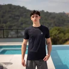 Camiseta Poliamida Térmica Manga Curta Anti Odor Proteção Uv50+ Masculina Fit Academia