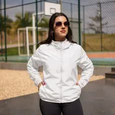 Jaqueta Feminina Adulto Corta Vento Sem Forro Esportiva Ultra Leve Resistente à Água