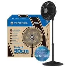 Ventilador De Coluna Turbo 6 Pás 30 cm *220V* Preto