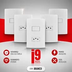 Conjunto Tomadas e Interruptores Linha I9 (Monte Seu Kit)