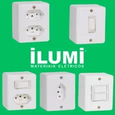 Linha Sistema X Ilumi Sobrepor Externo Branco Tomada 10A e 20A Interruptor Simples Paralelo