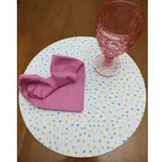 Kit Capa de Sousplat + Guardanapo + Argola Mesa Posta Elegante e Sofisticada