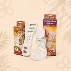 Kit Cortador de Legumes 5 em 1 e Fatiador Dupla Face Keita Profissional