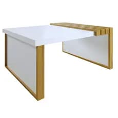 Mesa de Centro/Lateral/APOIO RETANGULAR Decorativa P/ Sala de Estar/Sofá/Quarto - Safira