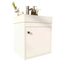 Gabinete/Armário/Multiuso P/ Banheiro/Cozinha C/ 01 Porta e Prateleira Interna - SUSPENSO (Branco)