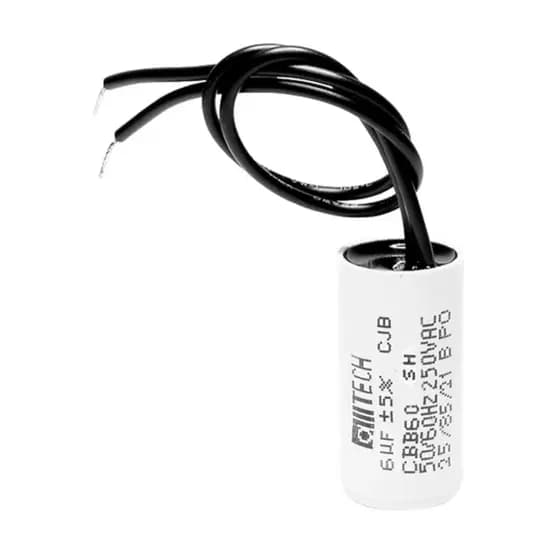 Capacitor Permanente De Ventilador Tanquinho 6uf 250vac 50/60hz