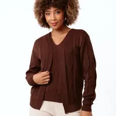 Conjunto Casaco e CamisetaTricot Twin Set