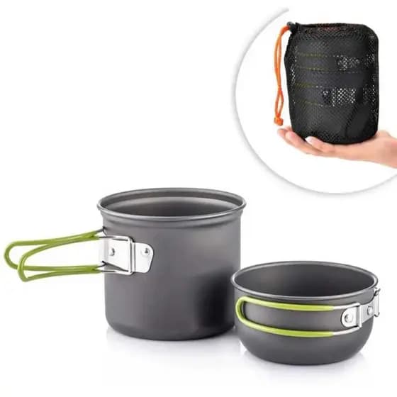 Kit com 2 panelas pequena -  Camping e Pesca - Envio imediato