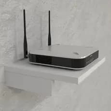 Suporte para Roteador Modem wifi Prateleira Flutuante Escritório Home Office Casa Decoração Sala fixar parede