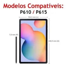 Película De Vidro Temperado Para Tablet Samsung S6 Lite 10.4 P610 P615 Premium