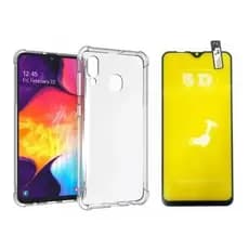 KIT 2 em 1 Case Capa Capinha Anti-Impacto + Película Frontal  5d Nanogel Galaxy A20