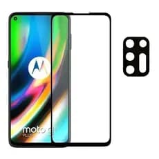 KIT 2 em 1 Pelicula de Vidro 3D Temperado + Pelicula Camera 3D Motorola  Moto G9 Play / G9 Power / G9 Plus