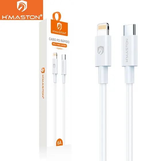 Cabo Tipo-C para Lightning Iphone Turbo 6A 1 Metro H'Maston SJX-04