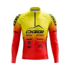 CAMISA CICLISMO OGGI AMARELA MANGA LONGA MASCULINO/FEMININO/INFANTIL